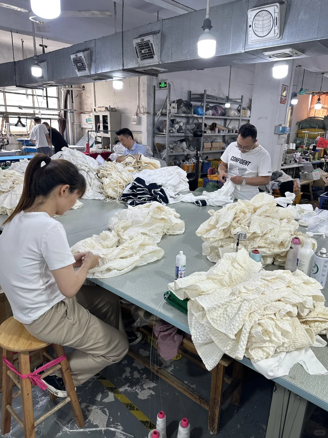 服装厂上班第二天