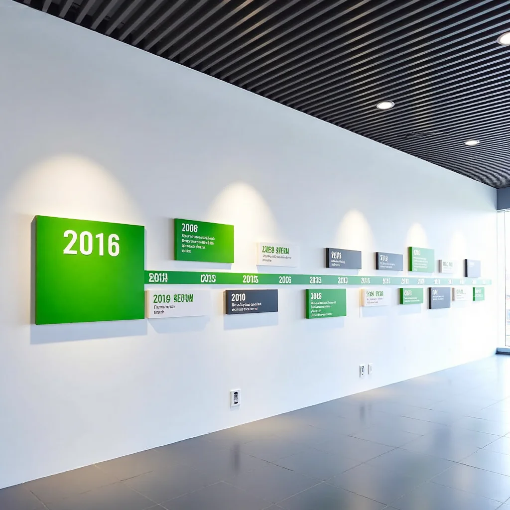 绿色历程墙，见证企业可持续发展之路