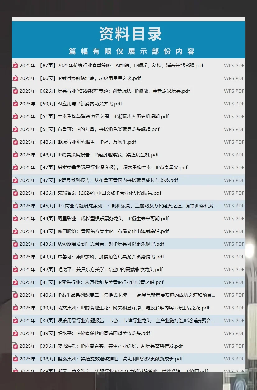 IP产业分析2025动漫产品文化娱乐市场报告