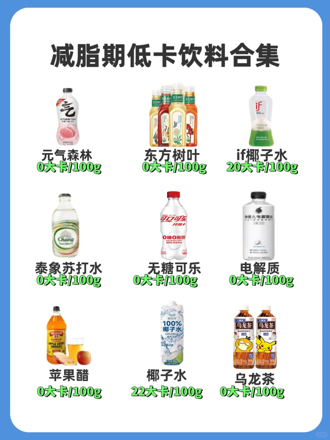 ?减脂期低卡饮料，实现饮料自由