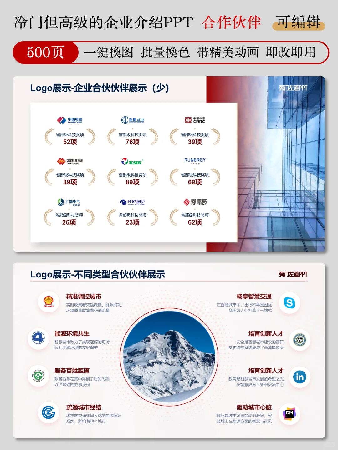 套模板做的企业介绍PPT，被领导当众表扬！