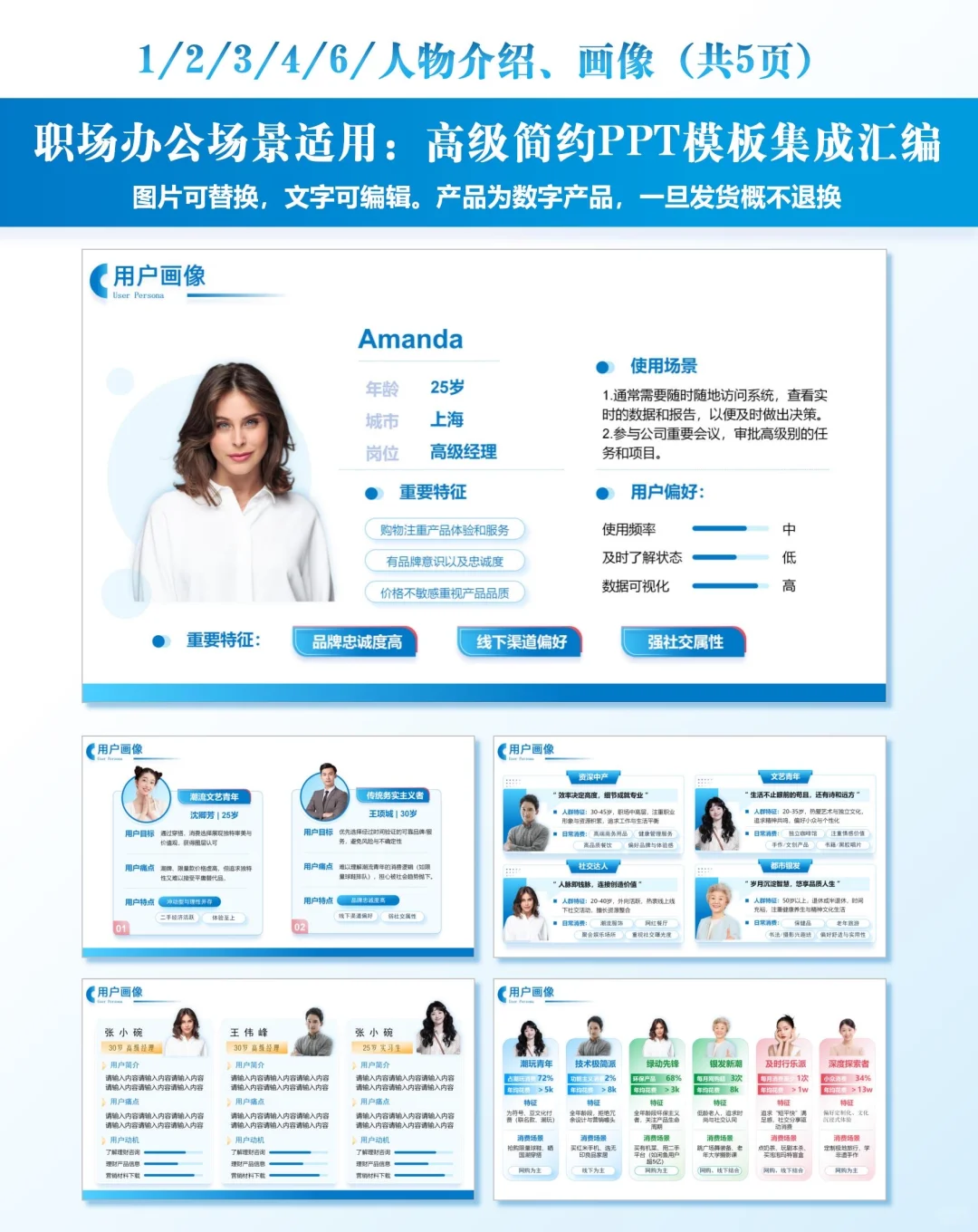 职场办公场景适用：高级简约PPT模板