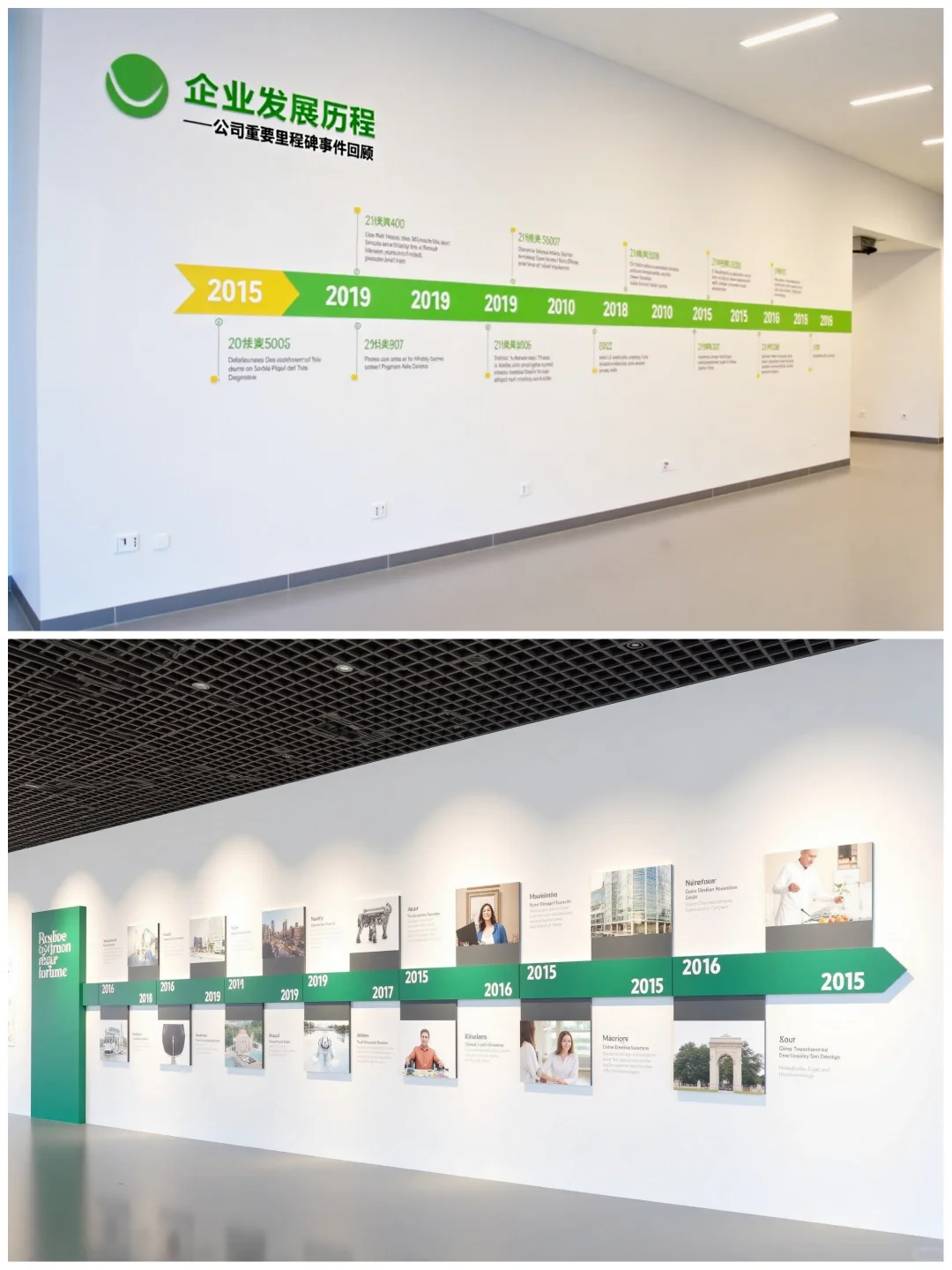 绿色历程墙，见证企业可持续发展之路