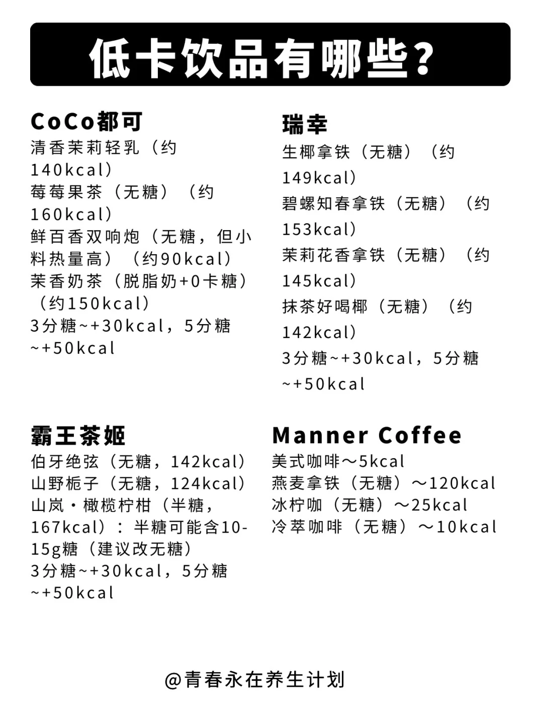 减脂期也能喝的外卖饮品❗️