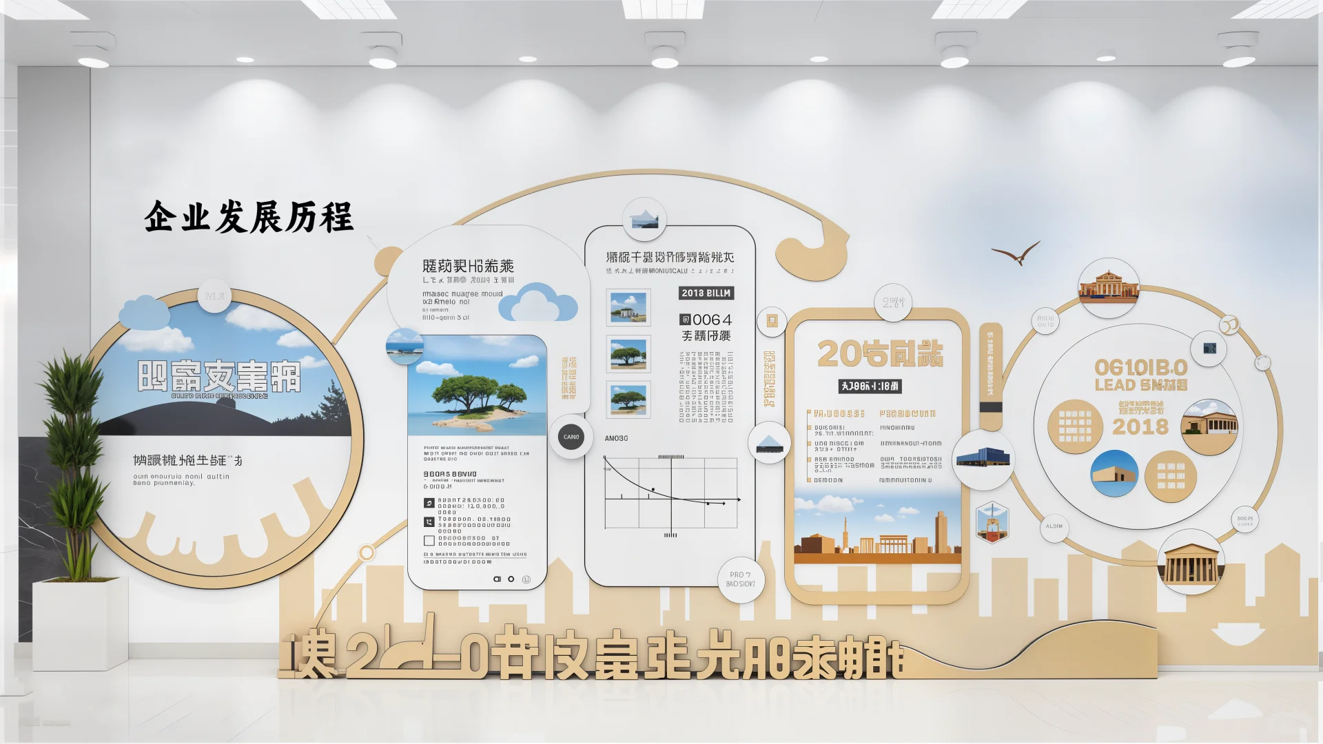 金棕文化墙藏着企业多少时光？