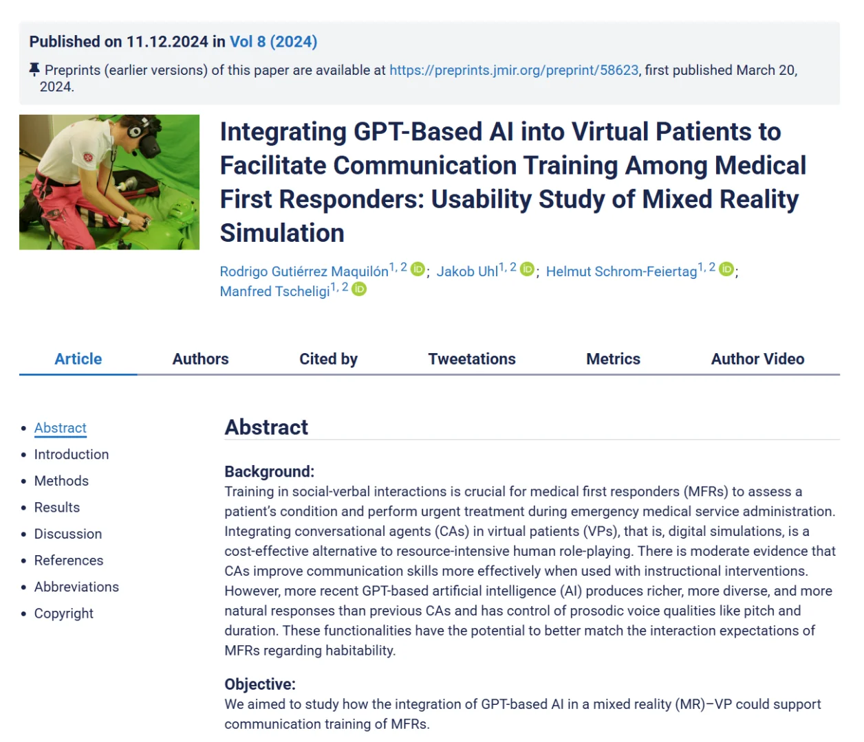 MR(混合现实)+AI：急救训练新方式