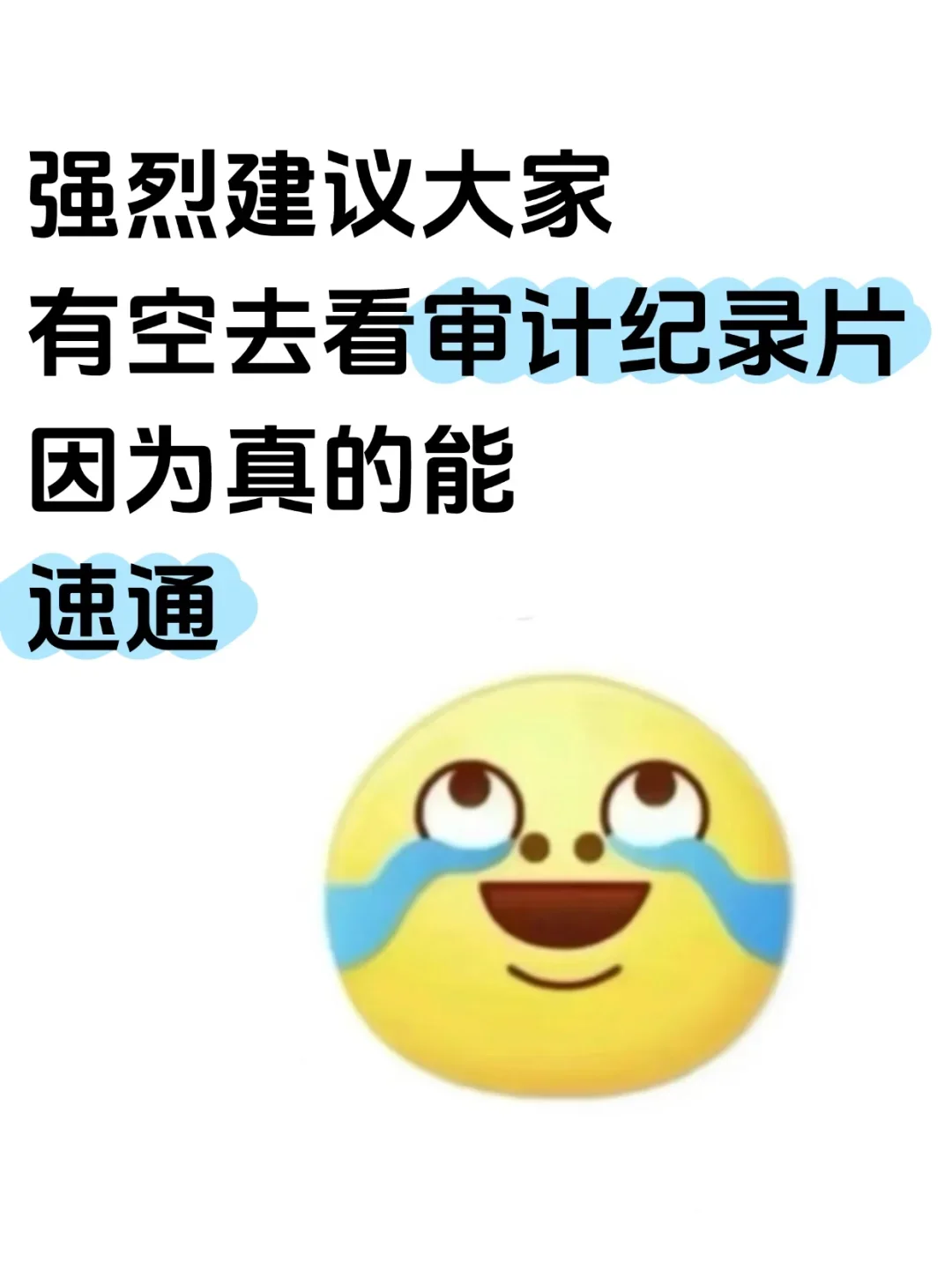强烈建议大家有空就去看审计纪录片因为真的