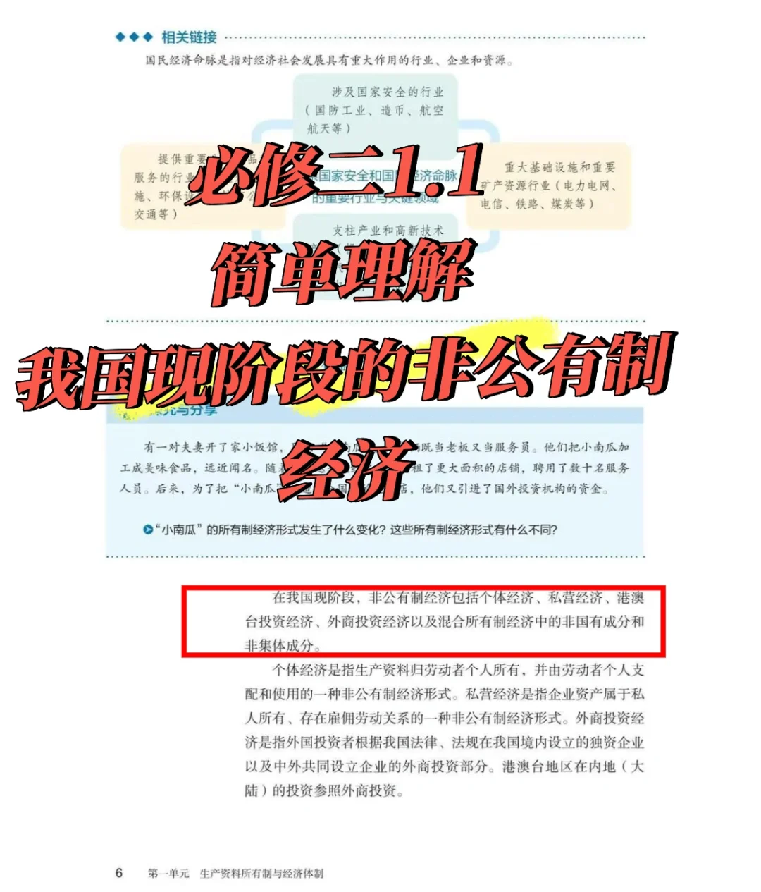 必修二1.1我国现阶段的非公有制经济