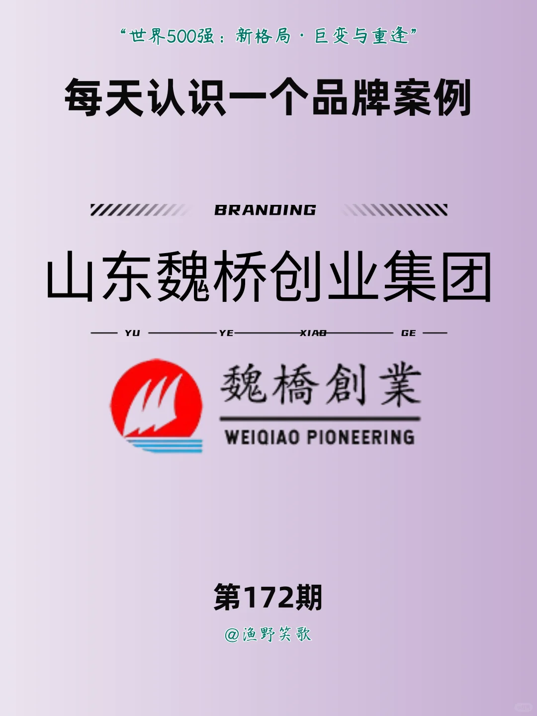 每天认识一个品牌案例，No.172：魏桥创业