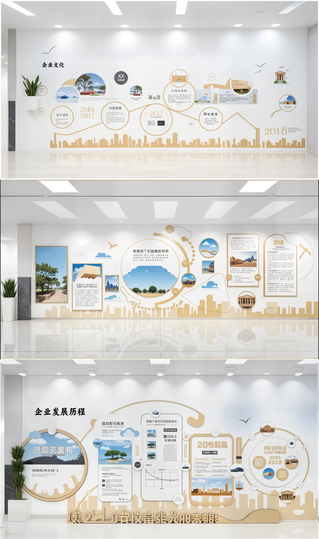 金棕文化墙藏着企业多少时光？