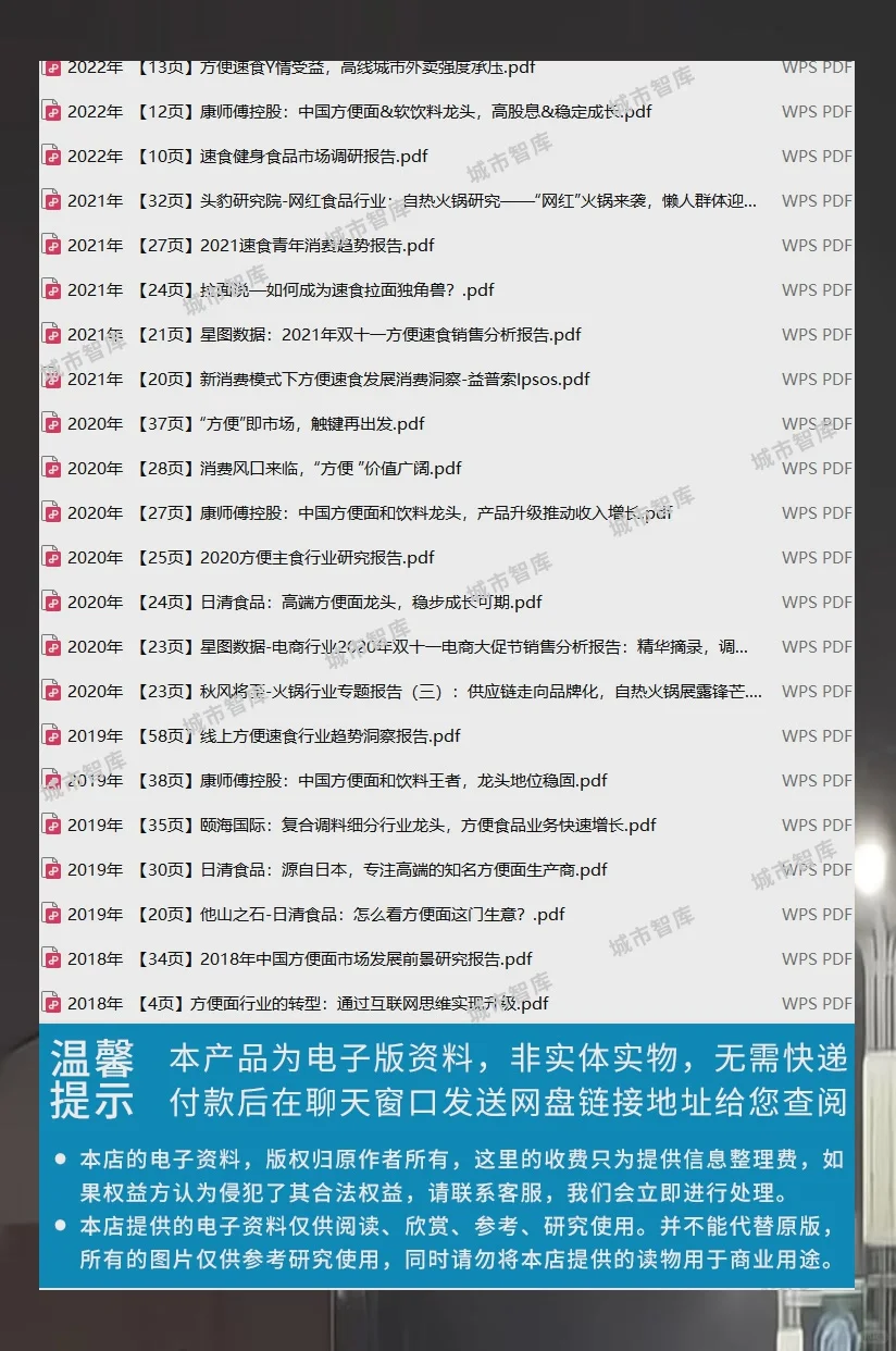 方便面行业市场发展研究报告消费投资调研