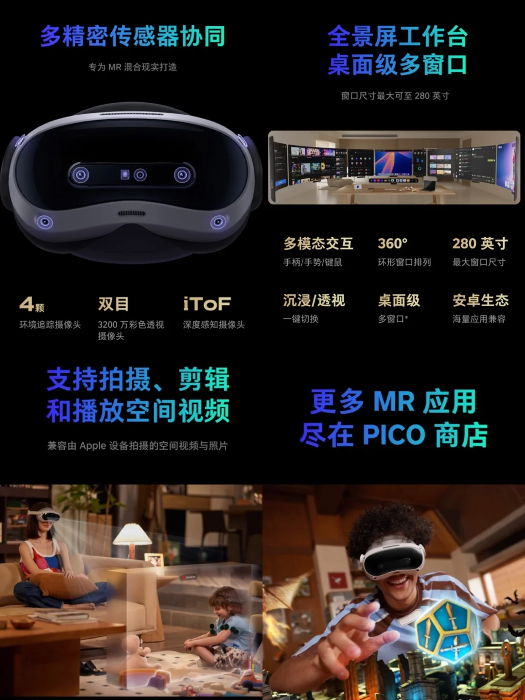 一图读懂｜PICO 4 Ultra MR混合现实一体机