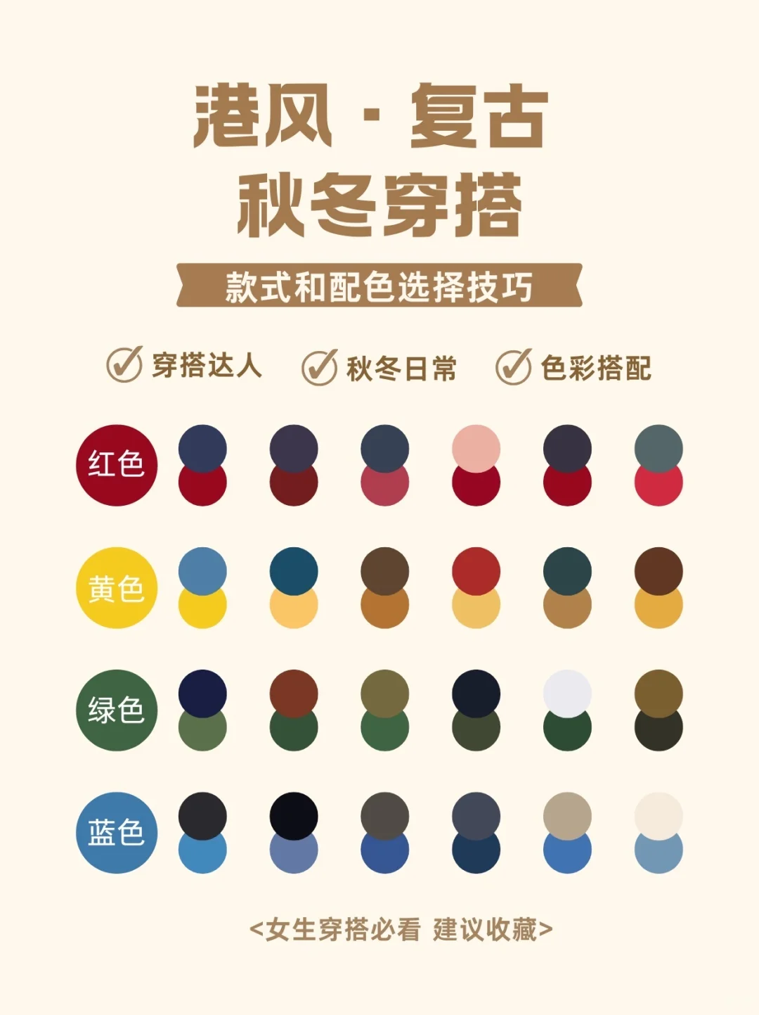 穿搭配色技巧，其实没那么难～