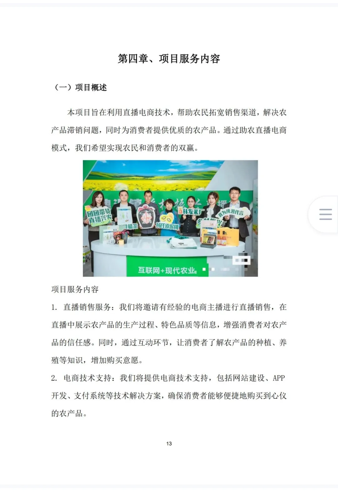 助农直播电商商业计划书word➕PPT