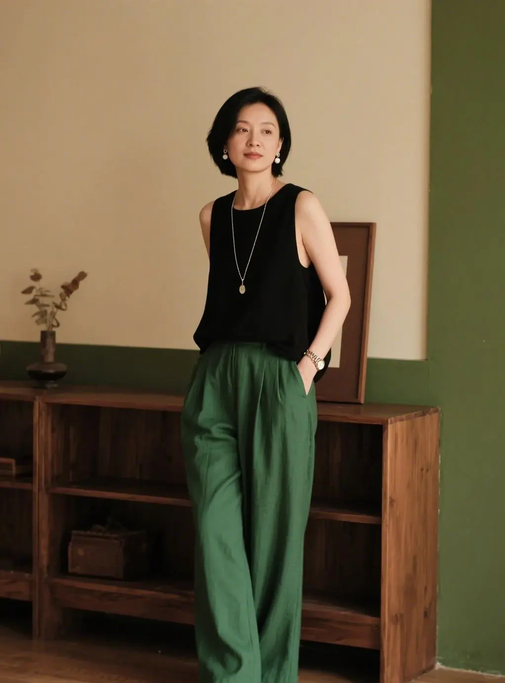 2025流行色 | 绿色系穿搭，复古显白有气质