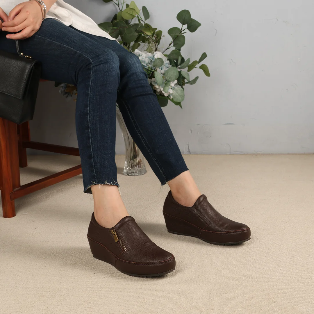 出口日本全皮手工超轻百搭舒适单鞋