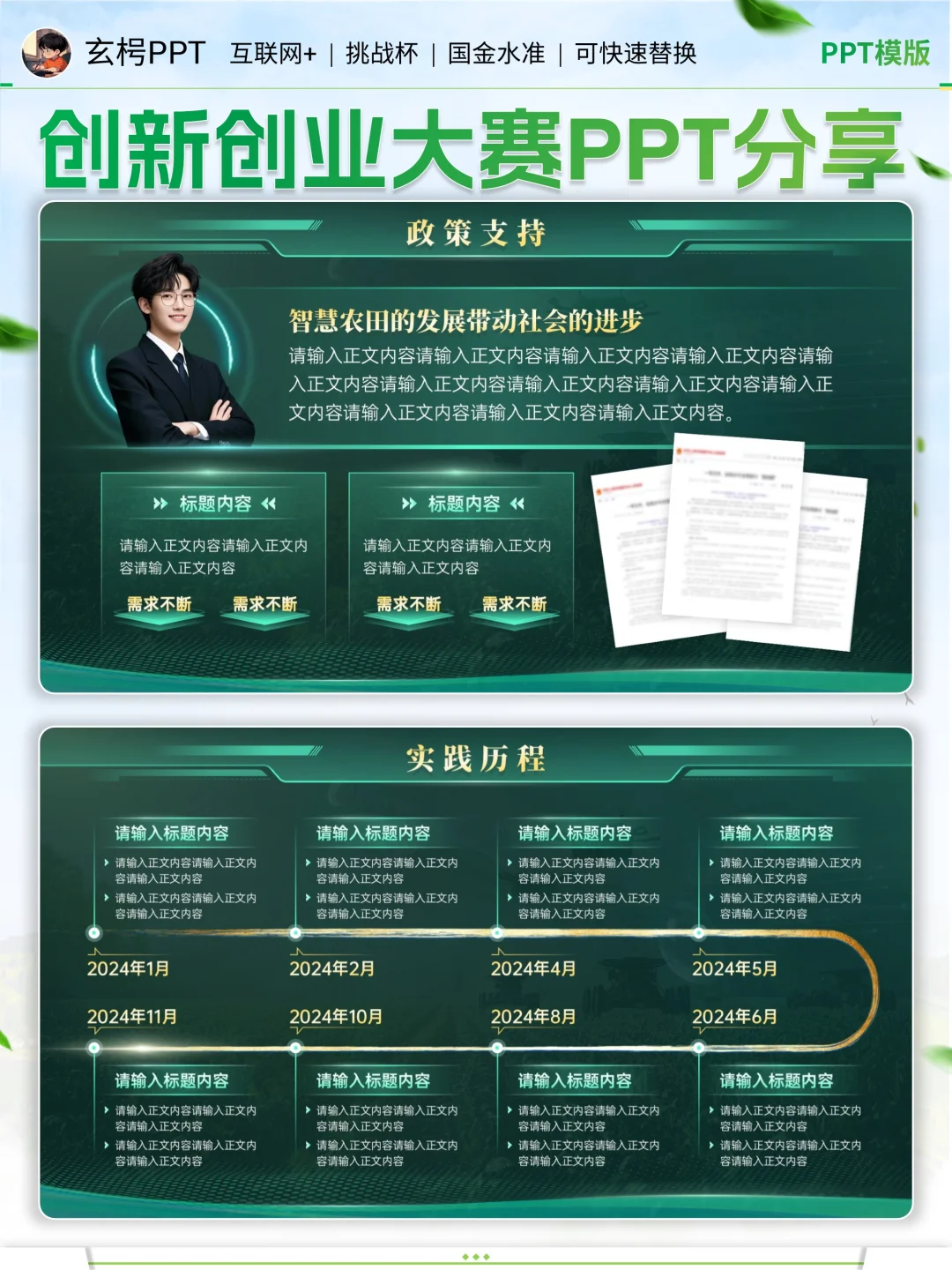 救急！比赛前用这个智慧农业PPT准没错✅