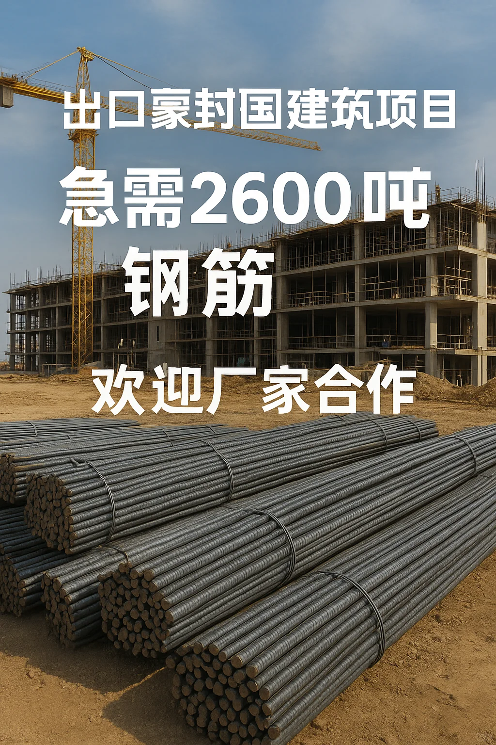 出口蒙古国｜建筑项目急需钢筋2600吨！长期合