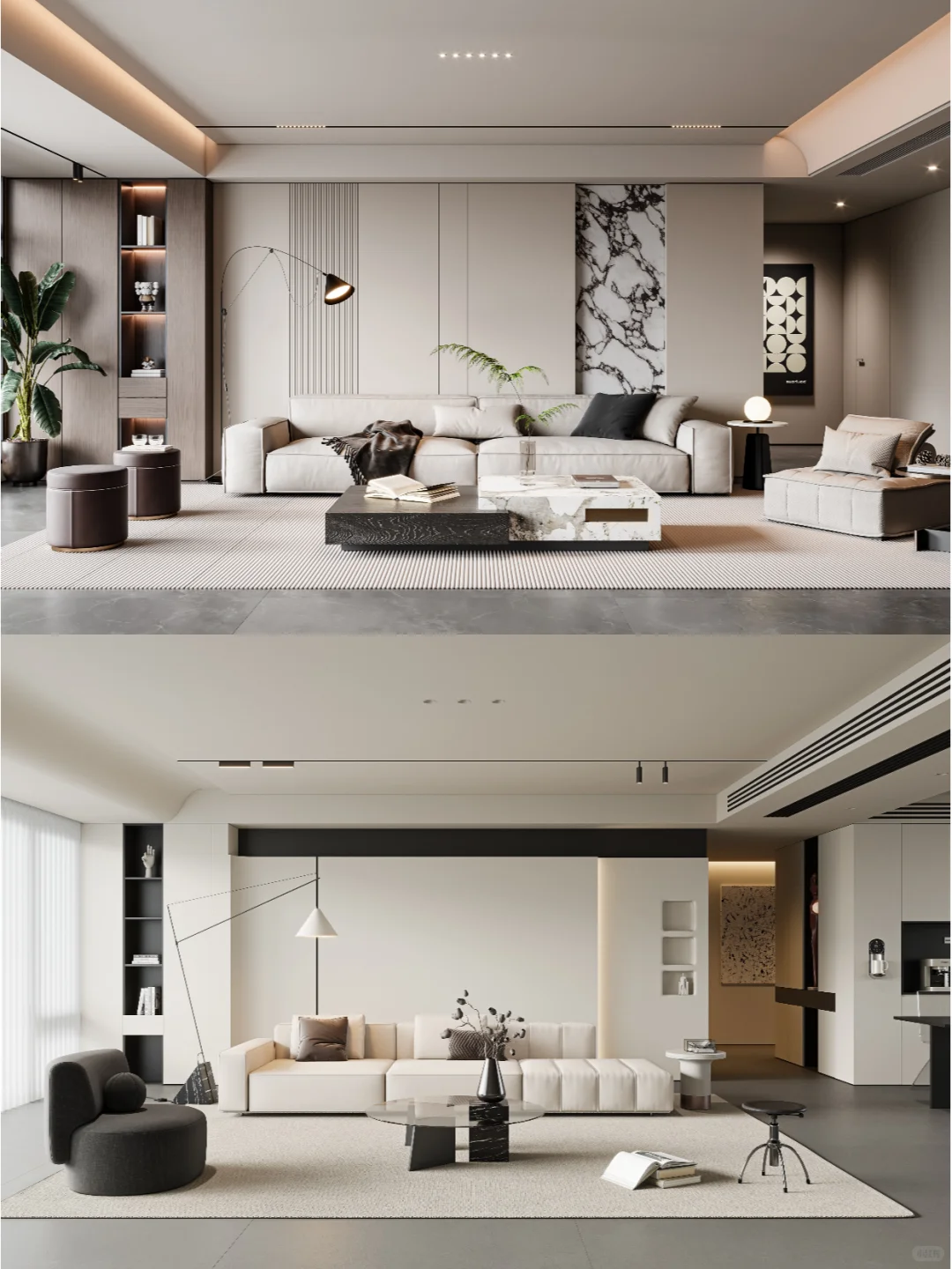 2025年流行的现代简约客厅3D模型