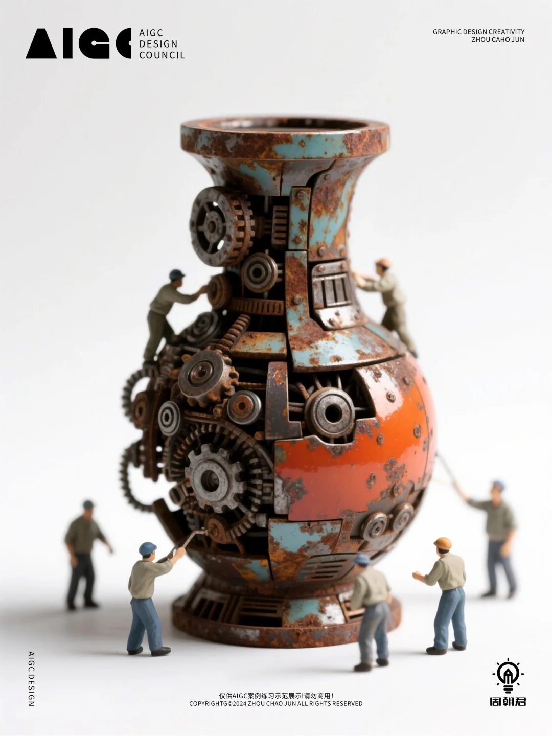 即梦3.0一键直出机械文物！附完整提示词！