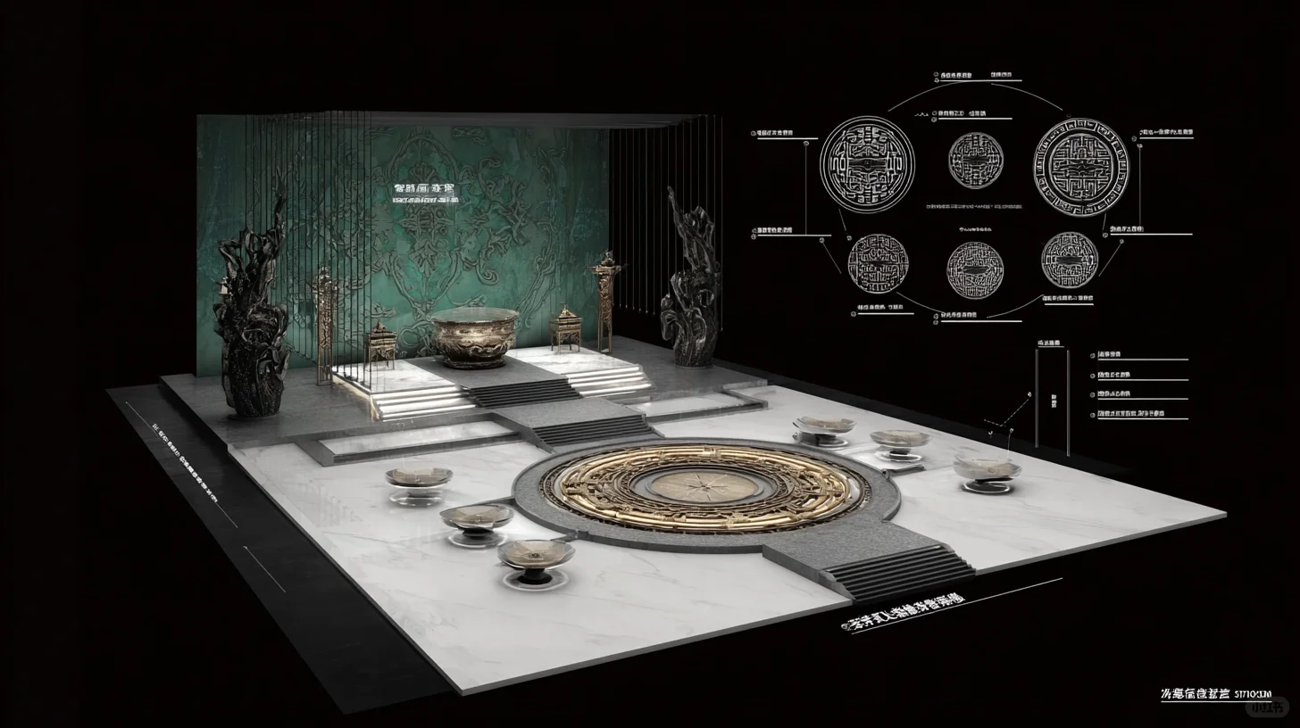 青铜数字展台-- 亮点展项的营造分析图