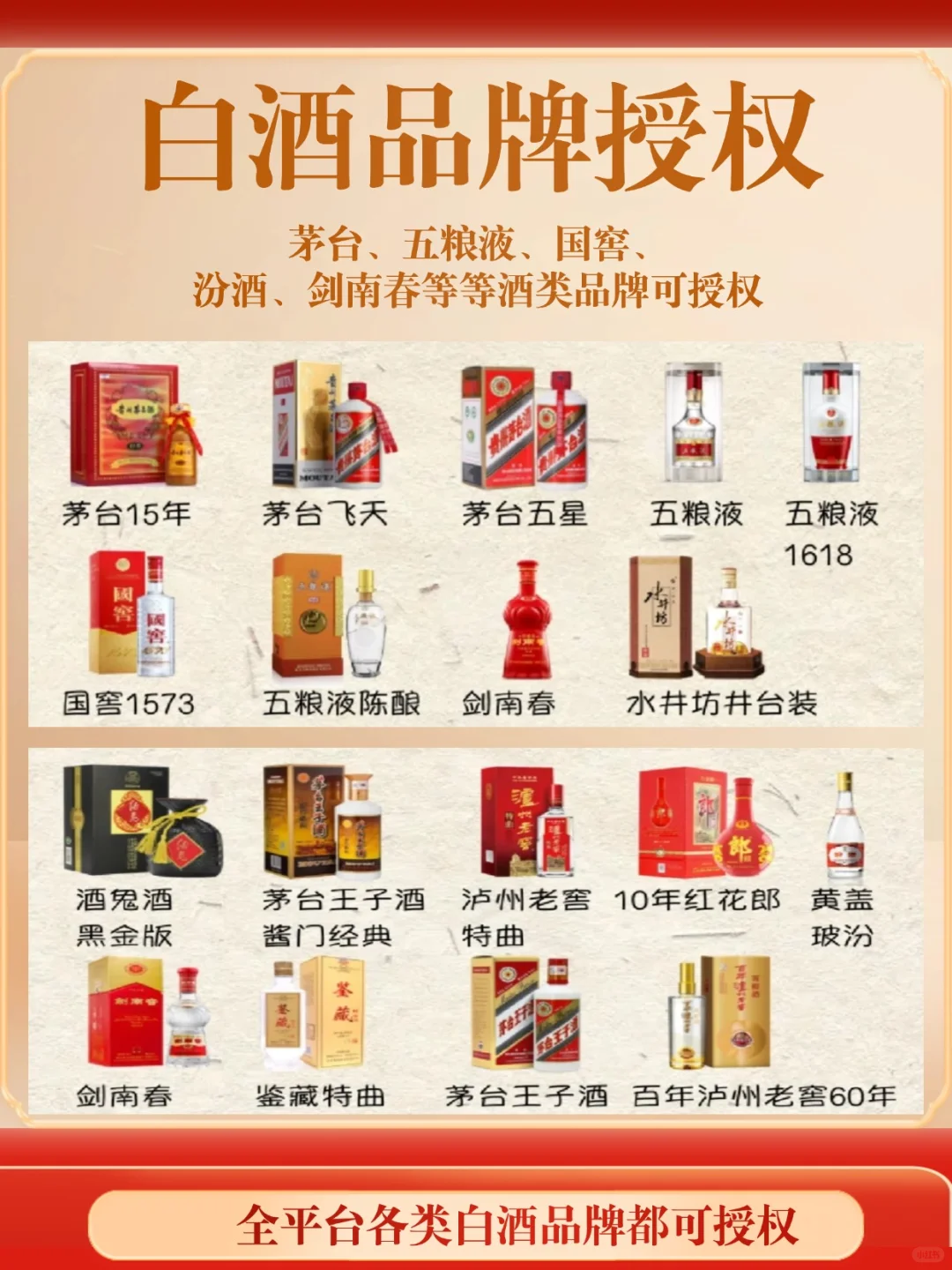 大牌白酒品牌授权