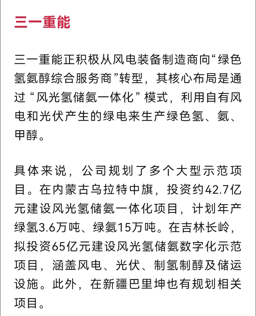 绿色氢氨醇概念：非常正宗的5家公司