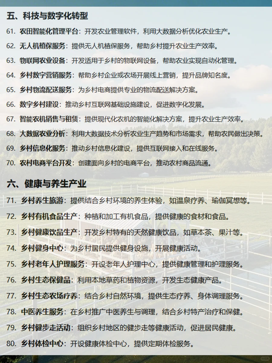 乡村振兴大有可为！100个创业机会等你探索