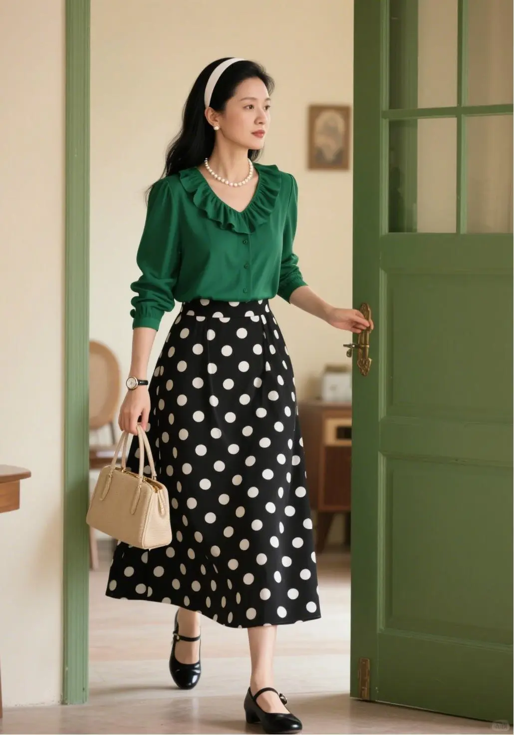 2025流行色 | 绿色系穿搭，复古显白有气质