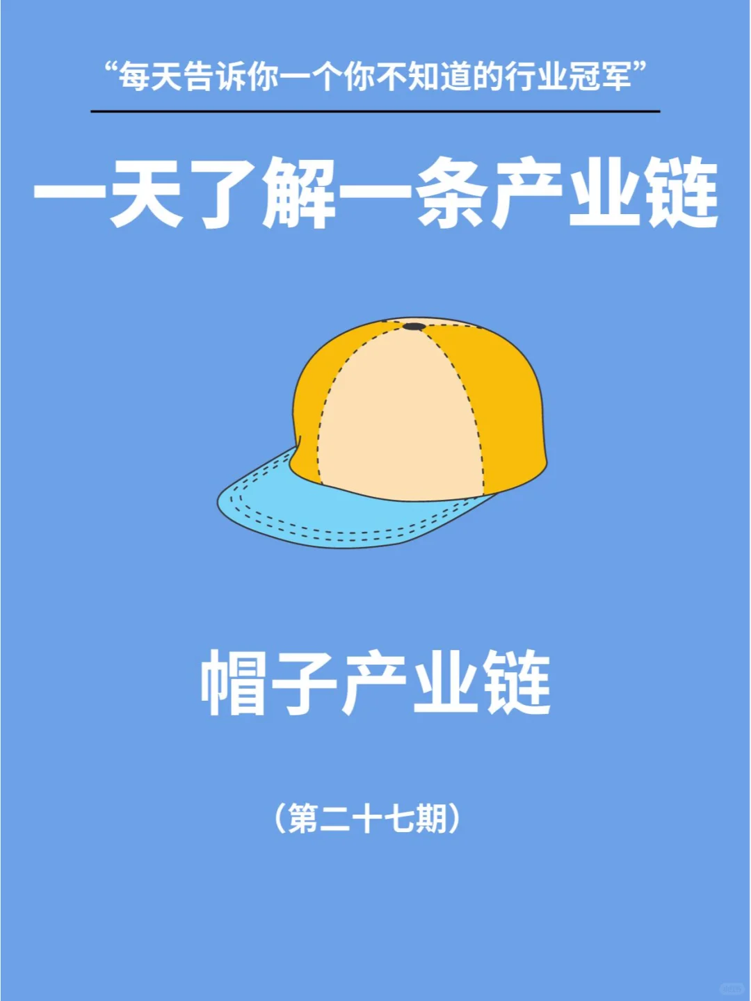 一天一条产业链No：27 帽子