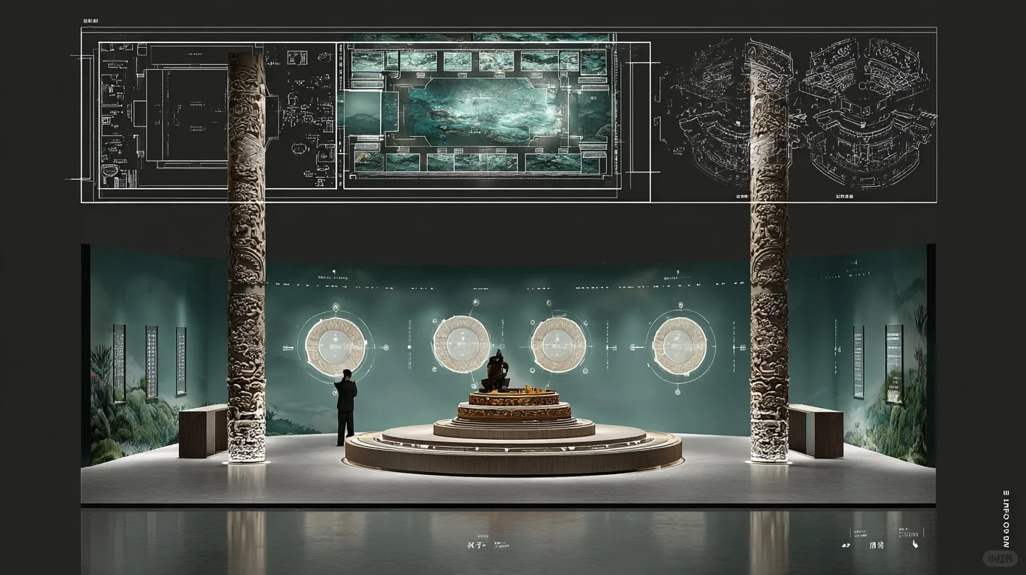 青铜数字展台-- 亮点展项的营造分析图