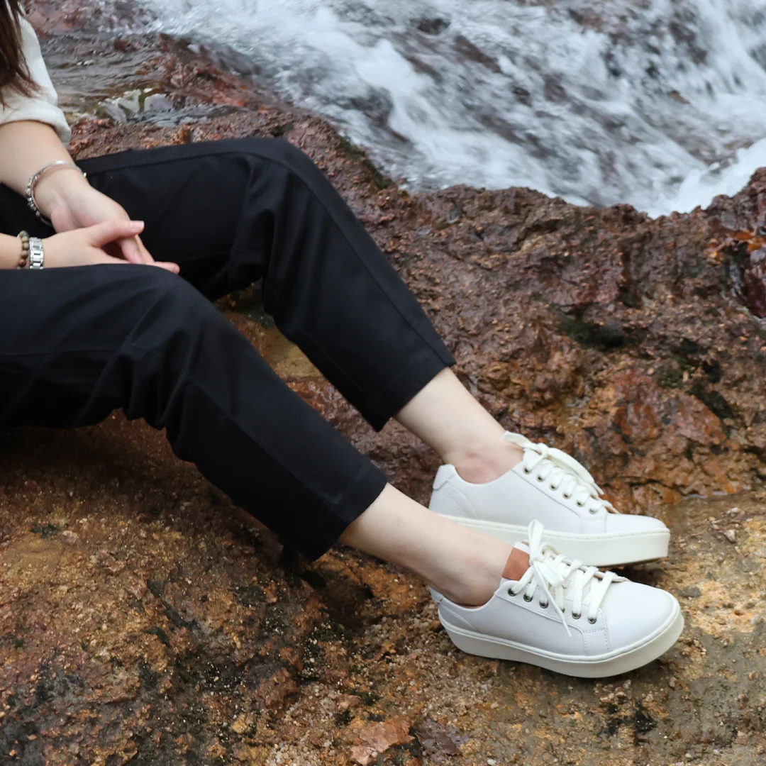 足弓支撑女鞋超轻厚底小白鞋真皮休闲鞋