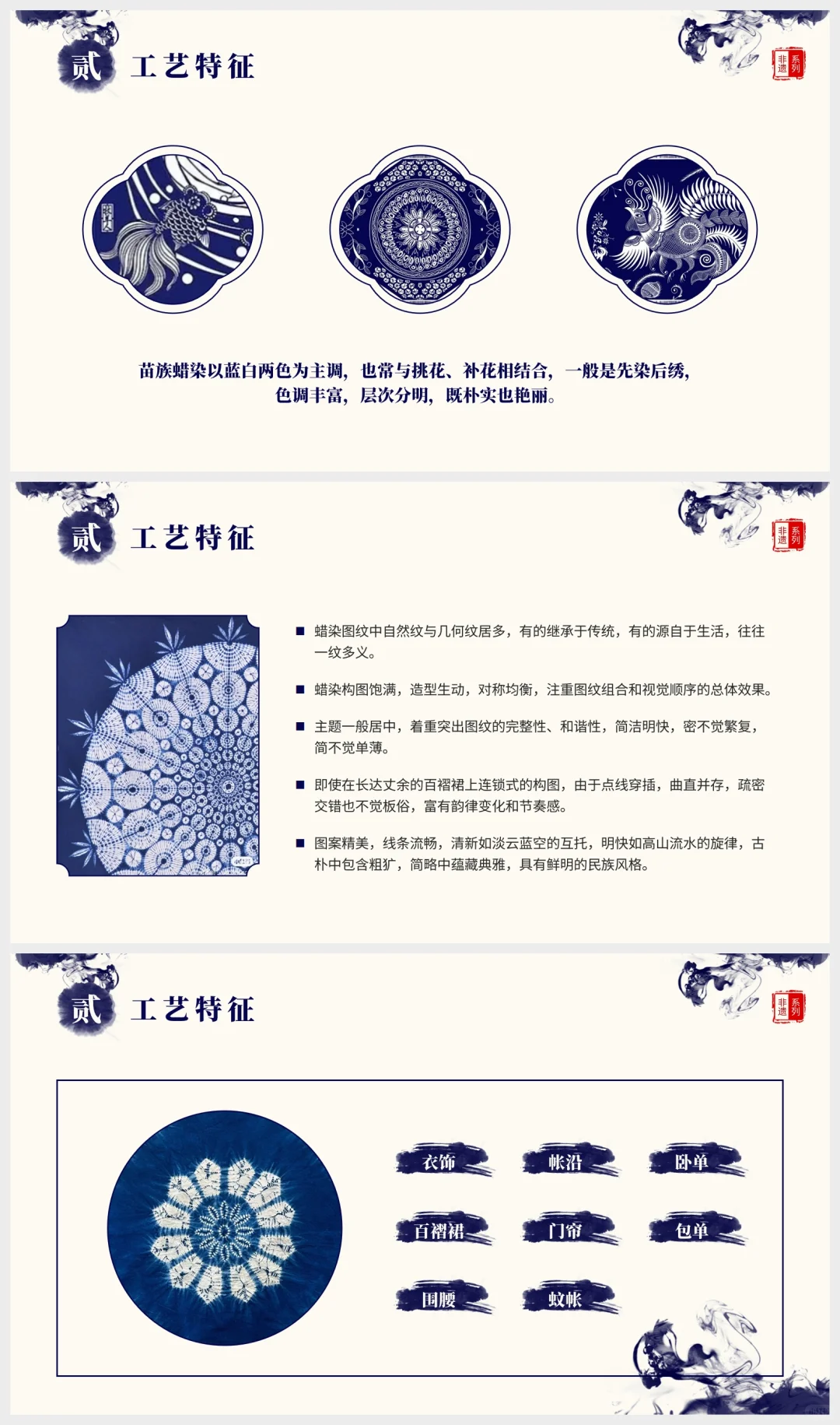 苗族蜡染技艺介绍PPT课件‖非物质文化遗产