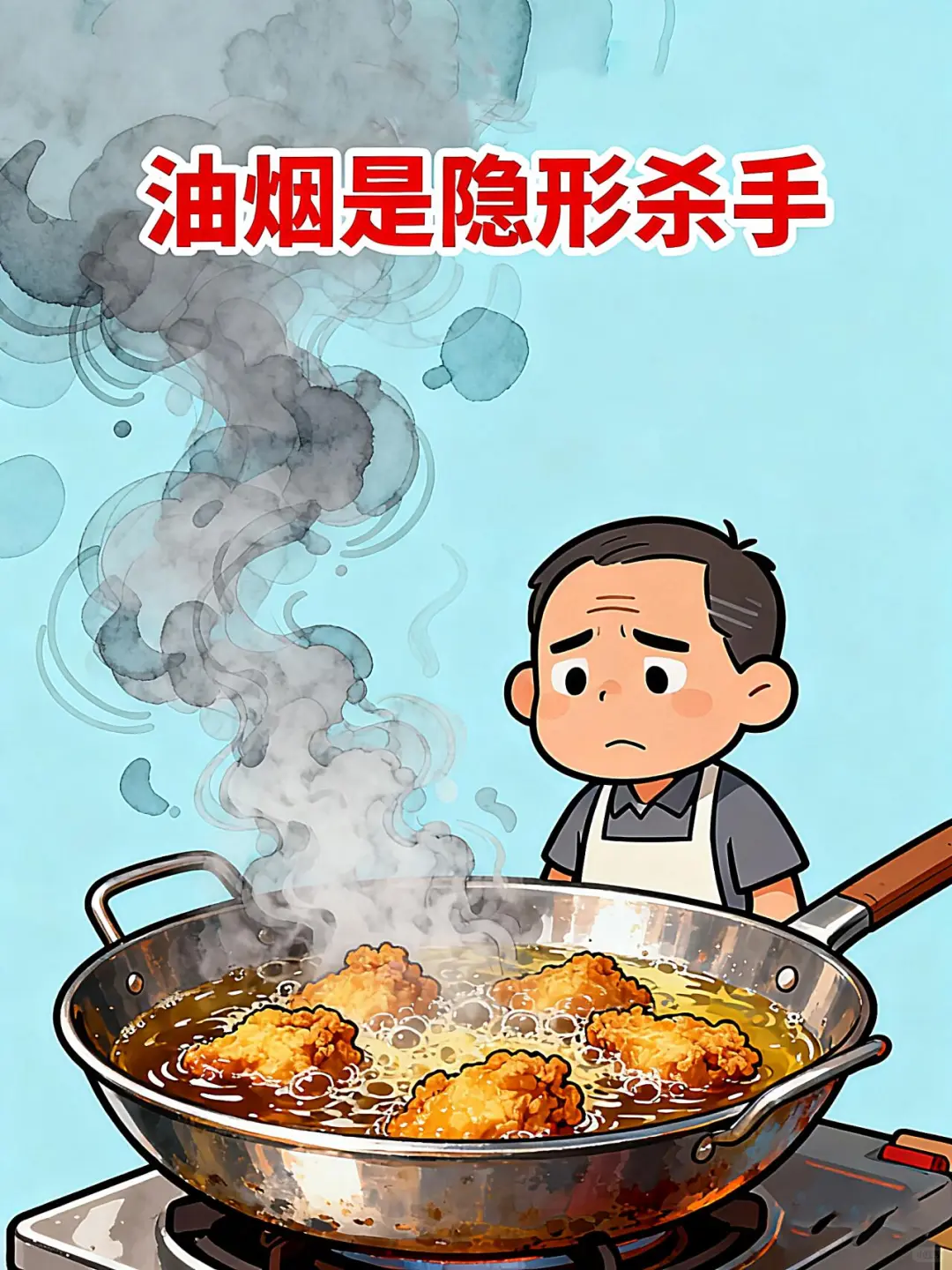 日均炸鸡7小时炸鸡店老板患肺癌