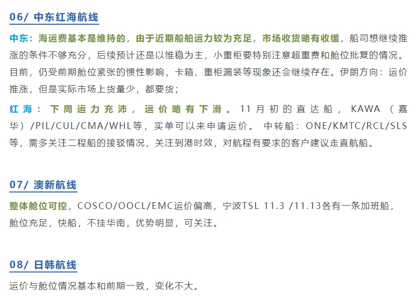 涨涨涨！运价持续上涨，最新一周航运趋势