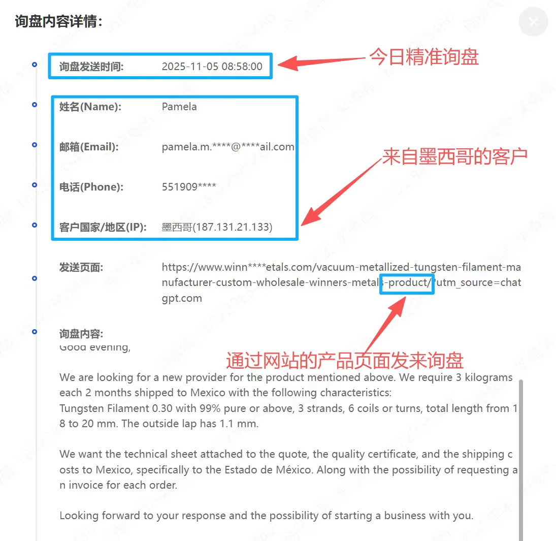 ChatGPT 发询盘