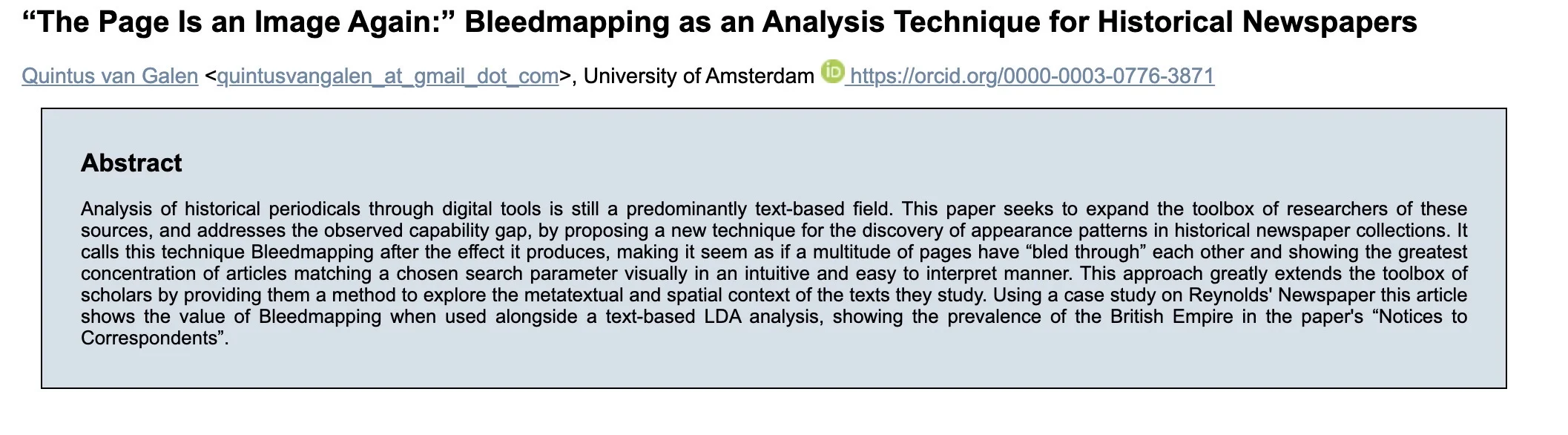 三篇文献为申请剑桥数字人文提供参考