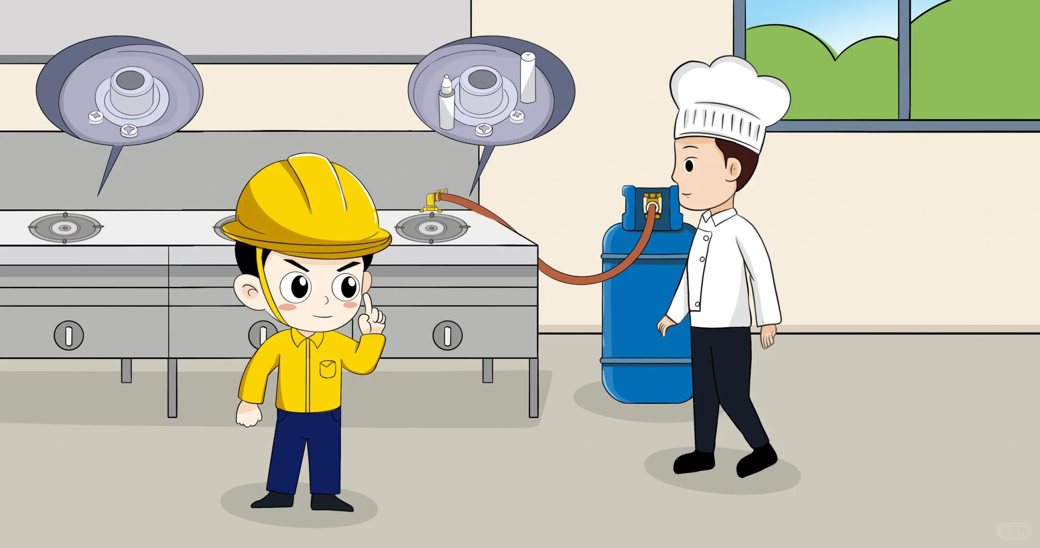 餐饮行业安全用气|漫画定制