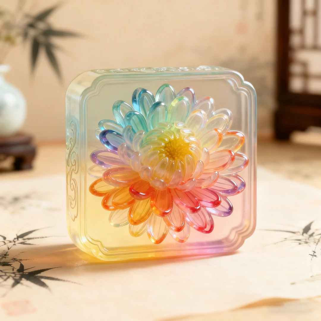 河南开封七彩炫菊精油皂文创产品设计