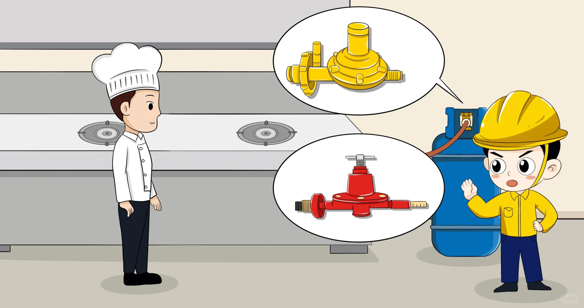 餐饮行业安全用气|漫画定制