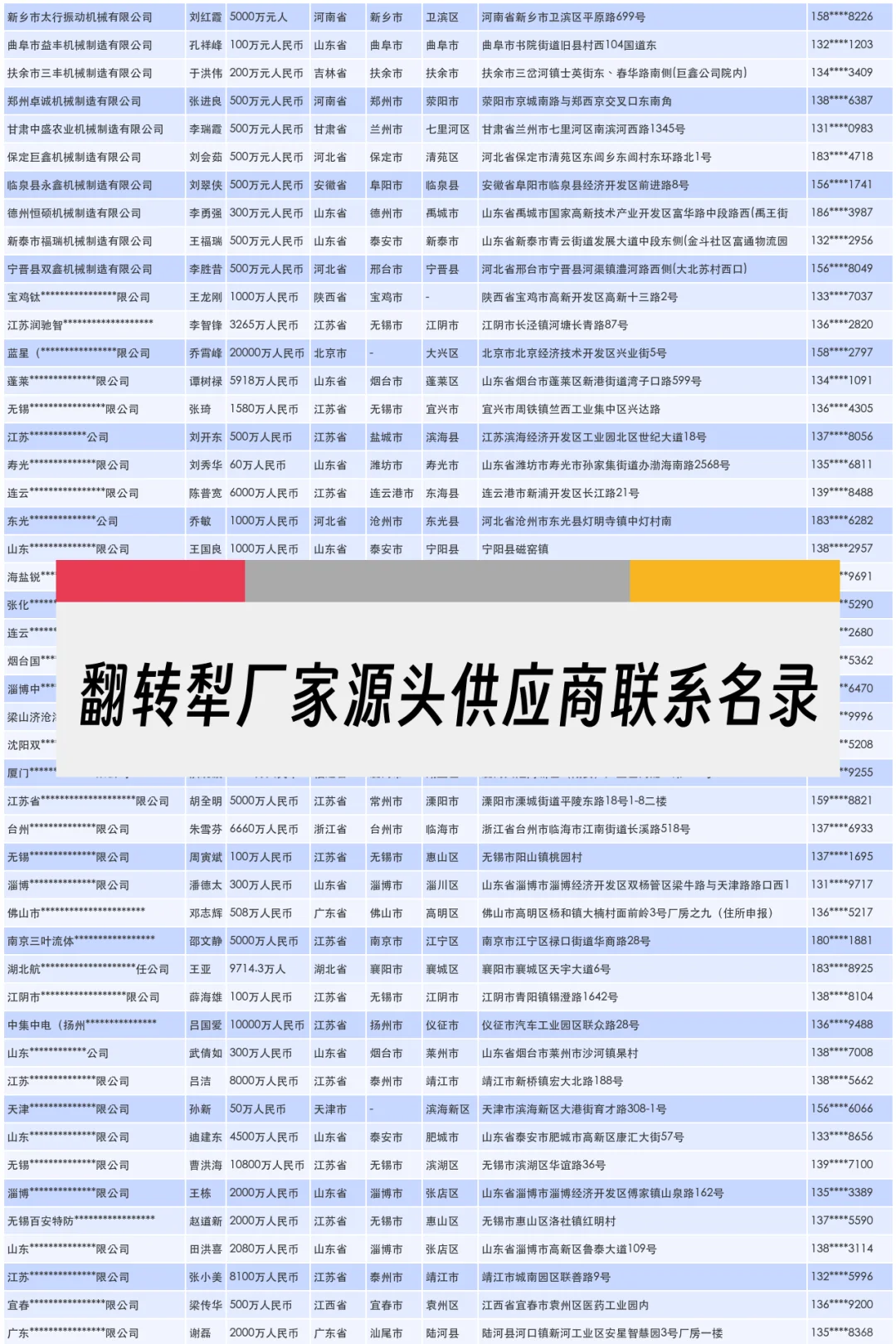 翻转犁厂家源头供应商联系名录