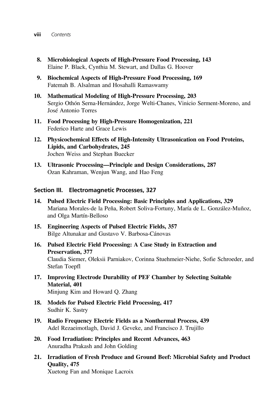 食品非热加工技术：第1卷