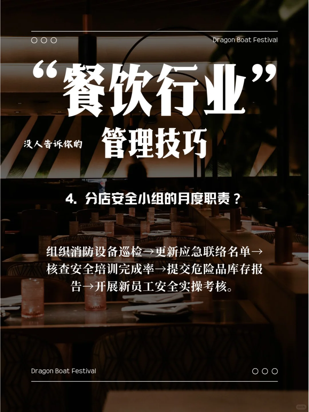 餐饮行业-酒店餐厅安全管理资料