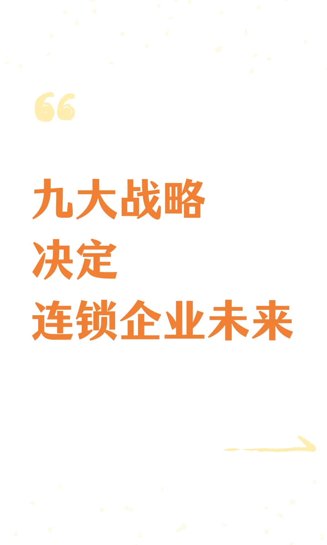 九大战略决定连锁企业未来