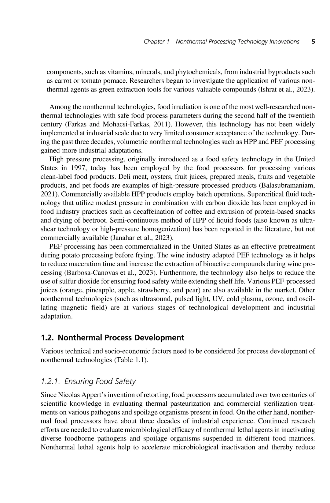 食品非热加工技术：第1卷