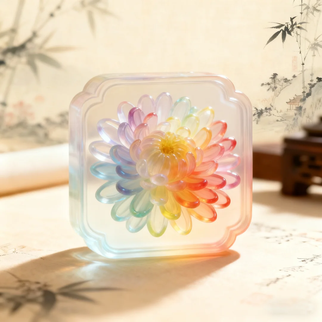 河南开封七彩炫菊精油皂文创产品设计