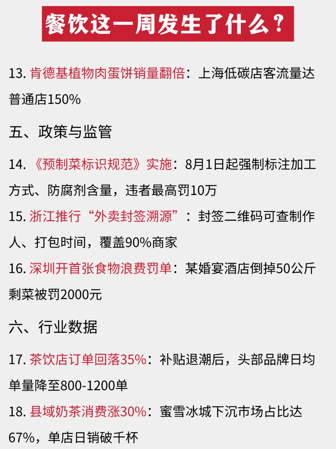 餐饮圈这一周发生了什么？
