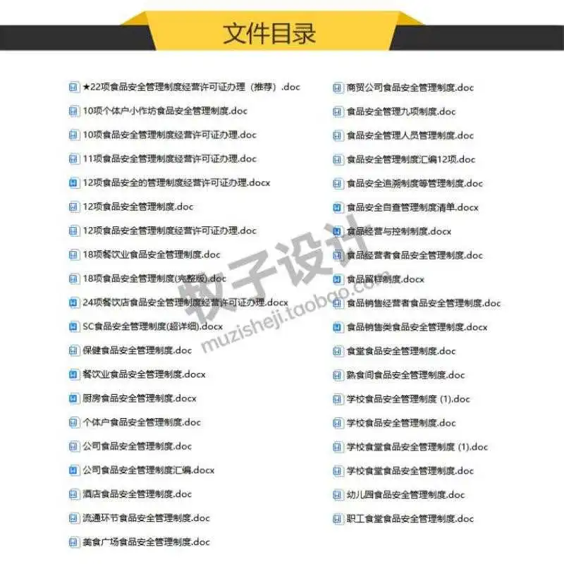 餐饮人必备！食品安全制度材料大礼包