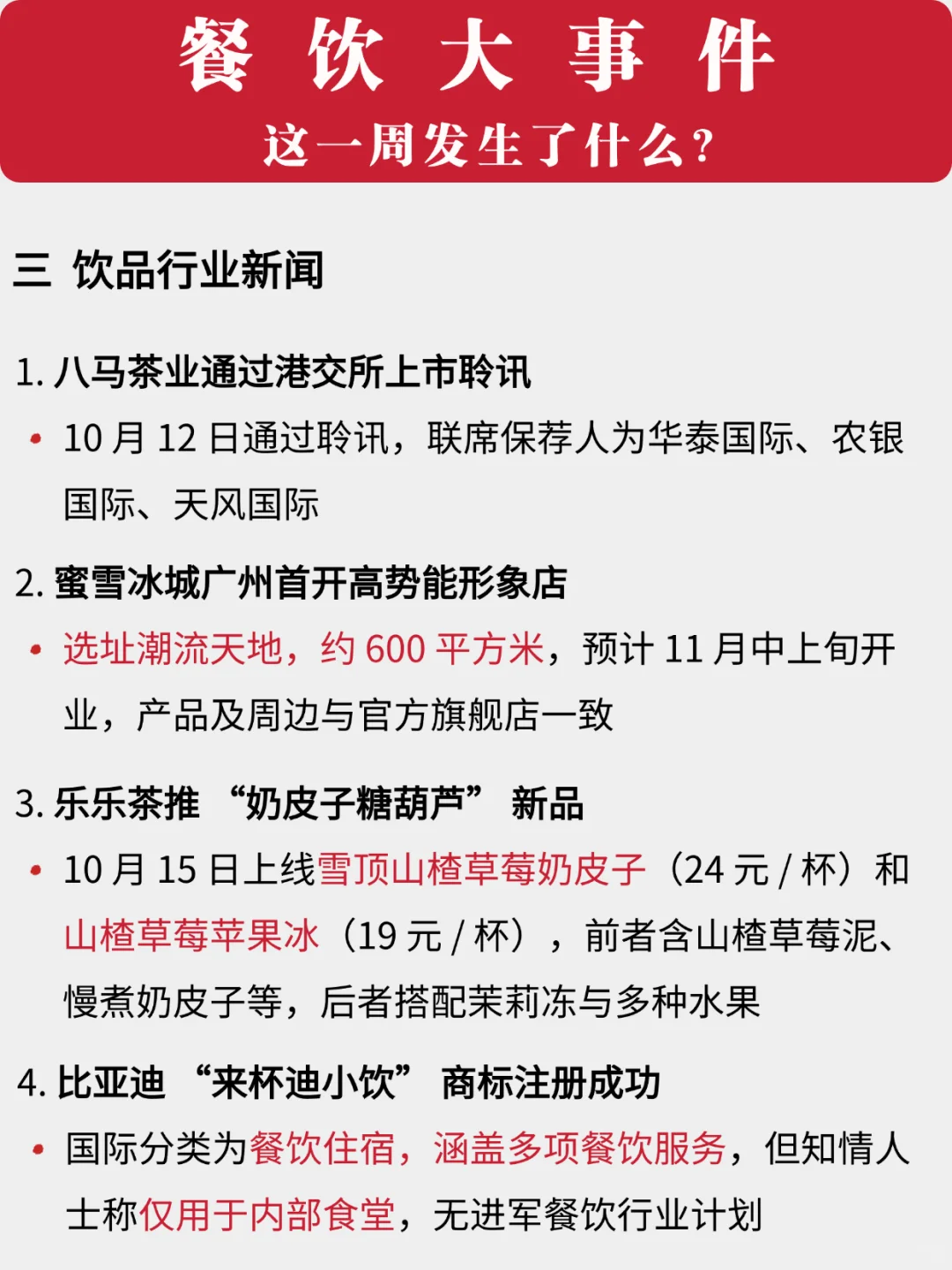 餐饮这一周 发生了什么？！