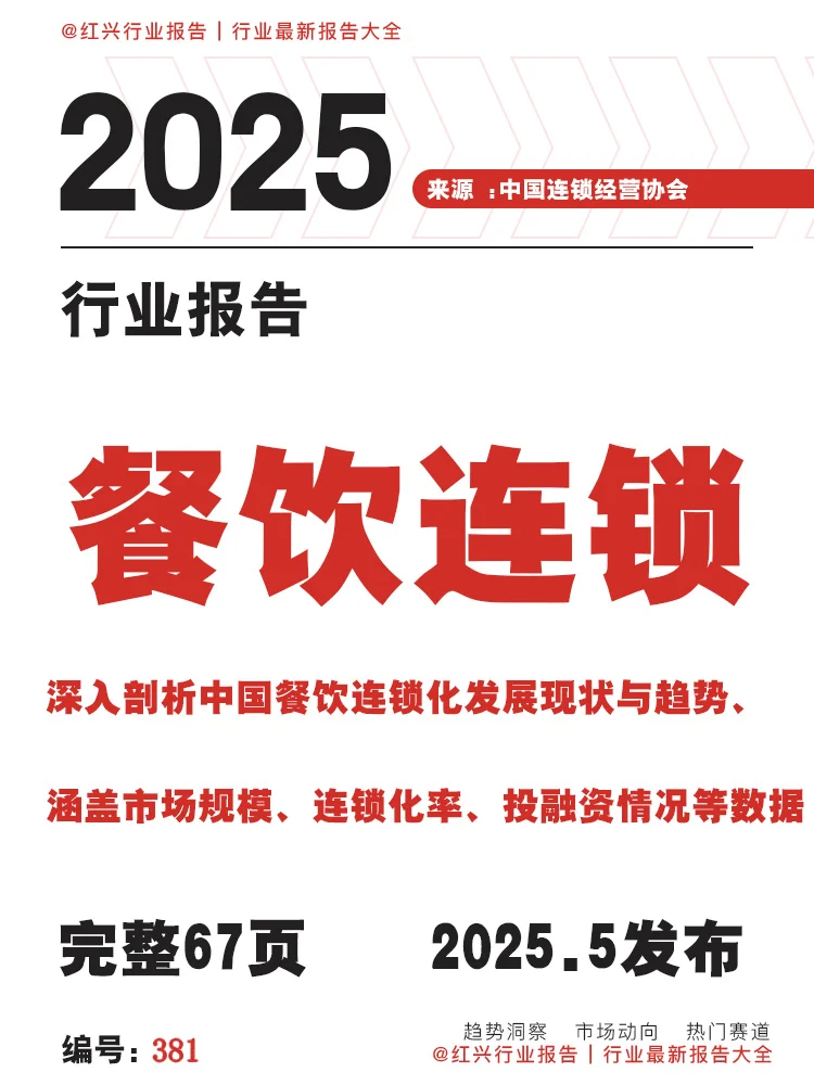 [种草R]2025年中国餐饮连锁化发展白皮书